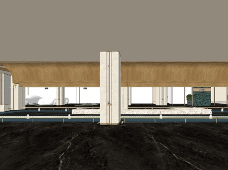 华宇架空层景观SU模型