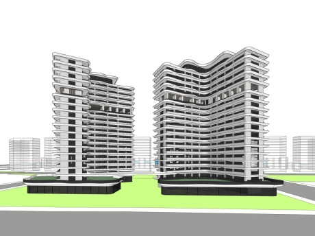 现代酒店SU模型