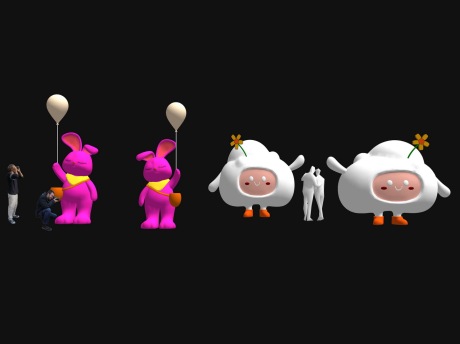 卡通动物商业雕塑美陈SU模型