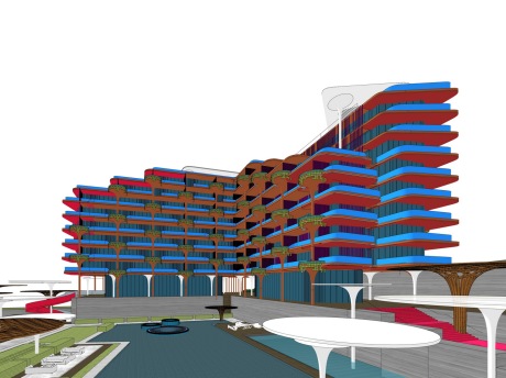 融创退台酒店SU模型