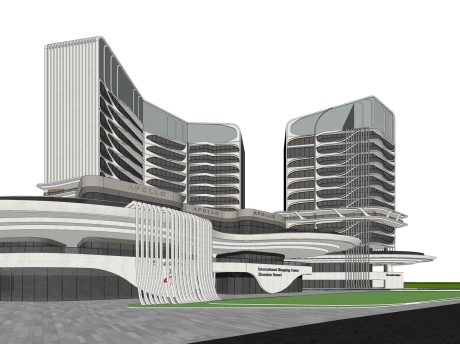 喜来登度假酒店SU模型