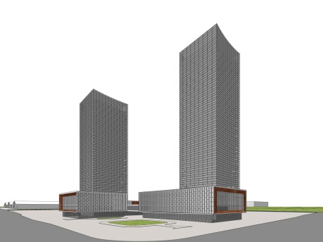 长沙高层办公楼SU模型