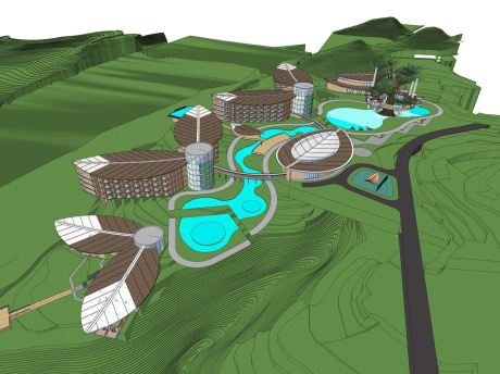 植物美学酒店SU模型