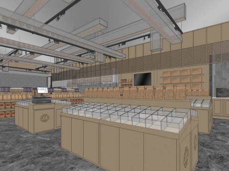 文创商店SU模型