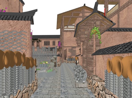 徐家大院SU模型