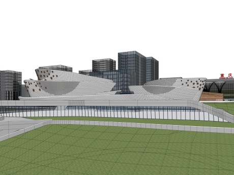 重庆东站站前核心区商业SU模型