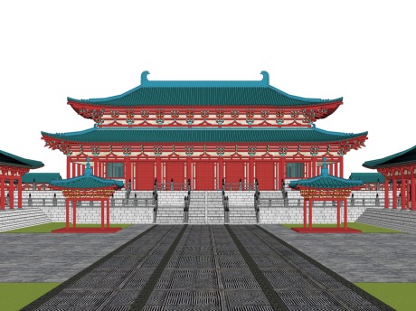 古建阁楼SU模型