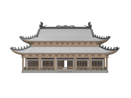 古建阁楼SU模型