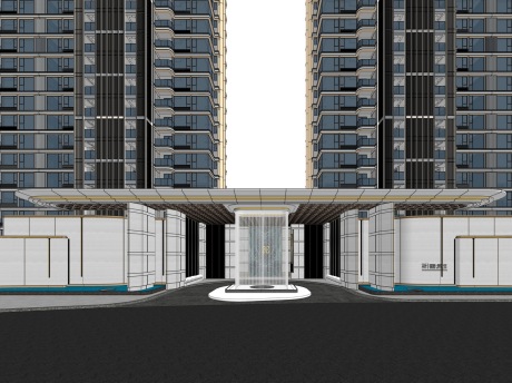 国锐三亚亚沙村下沉空间SU模型