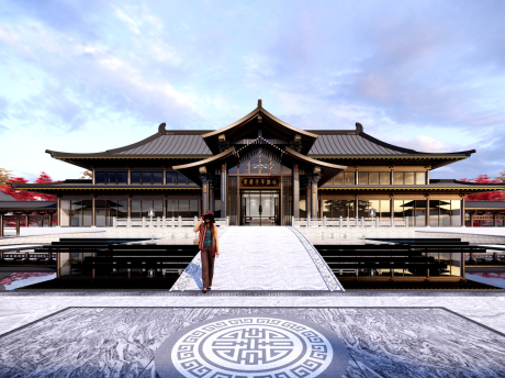 中式酒店SU模型