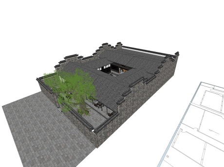 秦家大院SU模型