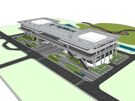 树根互联企业总部SU模型