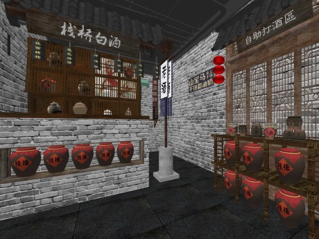 栈桥白酒馆SU模型