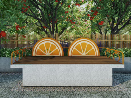 水果景观座椅SU模型