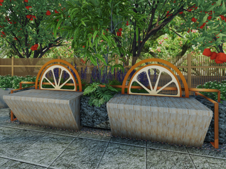 水果景观座椅SU模型