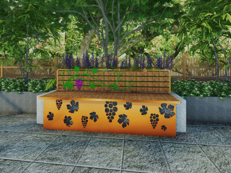 水果葡萄景观座椅SU模型