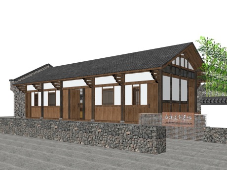 西社文创基地古建修复SU模型