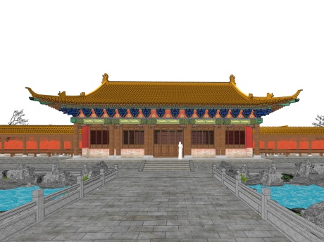 北京古建园林阁楼SU模型