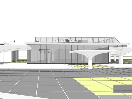 飞低空起降综合体SU模型