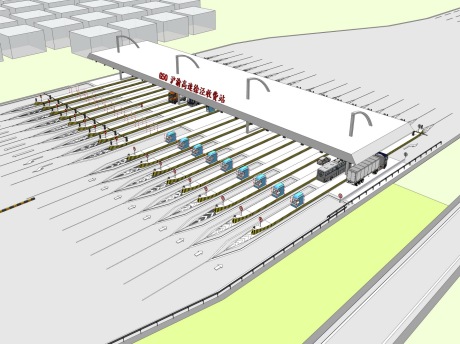 沪渝高速徐泾收费站SU模型