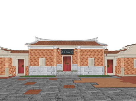 闽南风非遗文化馆SU模型