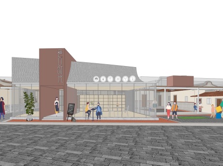 巷口时光闽南风咖啡馆奶茶店SU模型