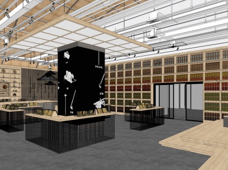 文创商店SU模型