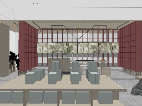 文创商店SU模型