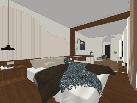 壮族民宿套房SU模型