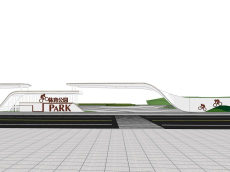 体育公园大门SU模型