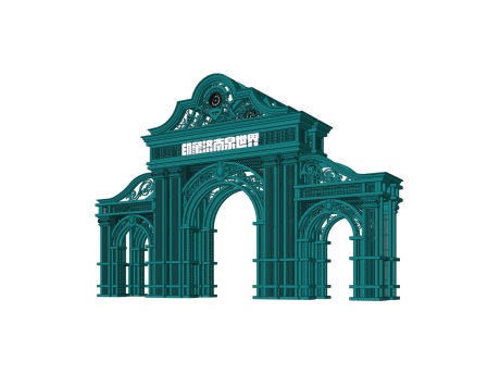 印象济南泉世界大门SU模型