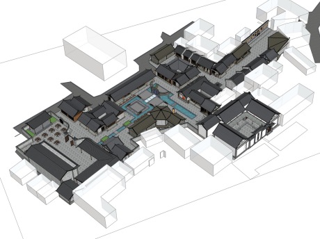 喜洲文创园老街SU模型