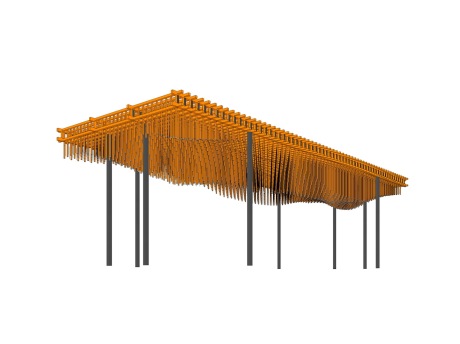 招商汉口1872廊架SU模型