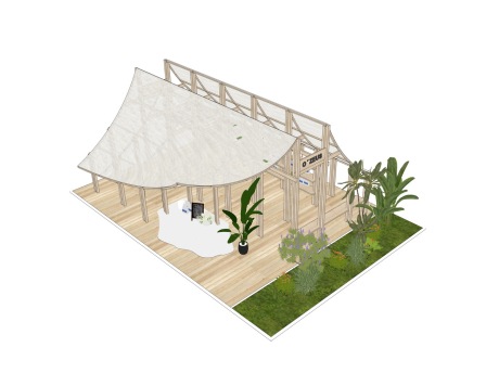 快闪店集市木屋SU模型