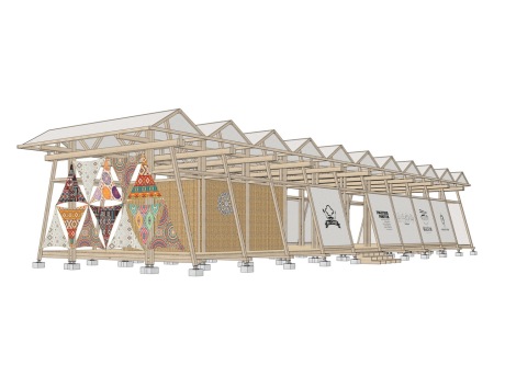 永定河集市文创展台SU模型