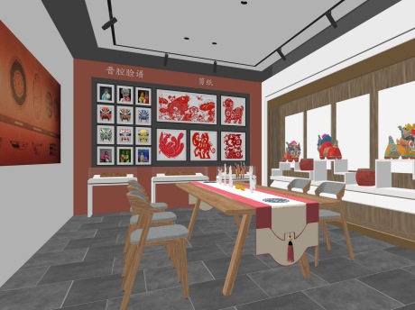 文创商店SU模型
