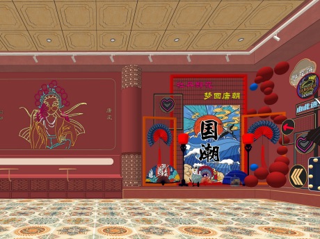 国潮文创商店SU模型