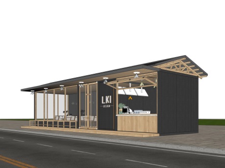 集装箱咖啡店SU模型