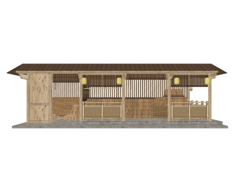 木结构凉亭SU模型