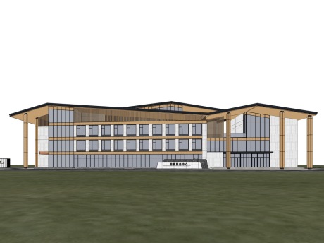 游客服务中心SU模型