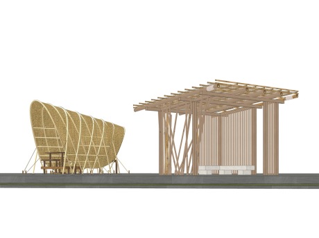 文创展台集市SU模型