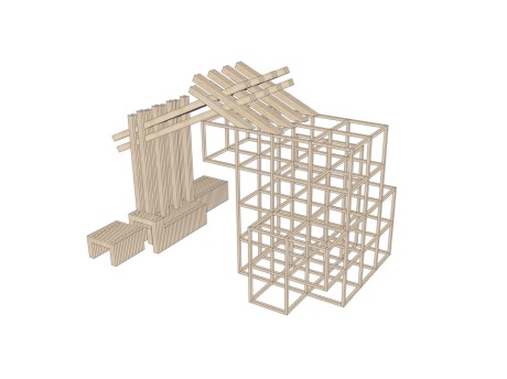 木结构装置SU模型