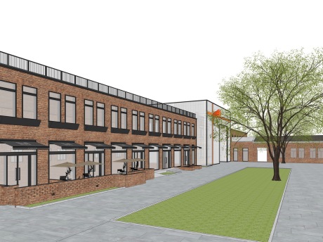 红砖厂房SU模型