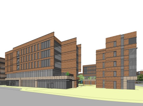 红砖创业园区办公园区SU模型