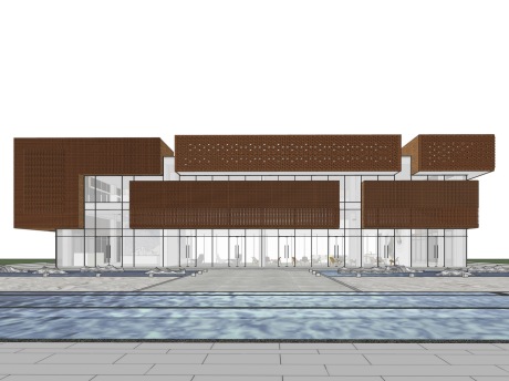 红砖售楼处SU模型