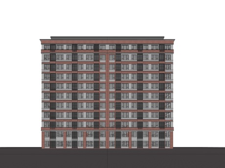 红砖住宅SU模型