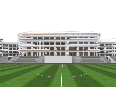 文海湖畔中学SU模型