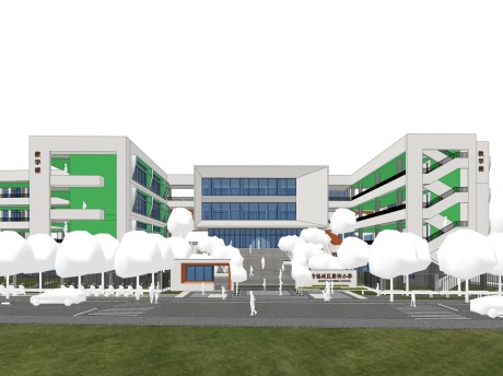 亳州市蕉城区黎明小学SU模型