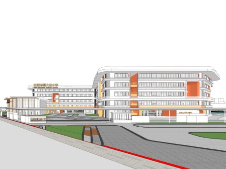 合肥市葛大店小学SU模型
