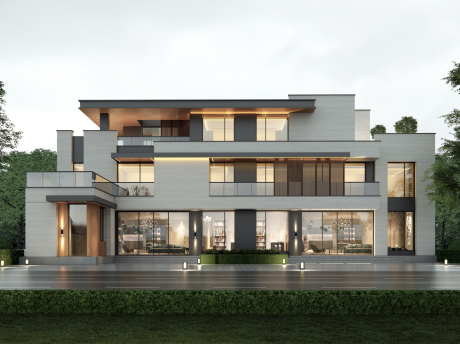 现代别墅自建房SU模型